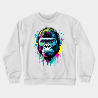 DJ Gorilla - Gorilla with Headphones Crewneck Sweatshirt
